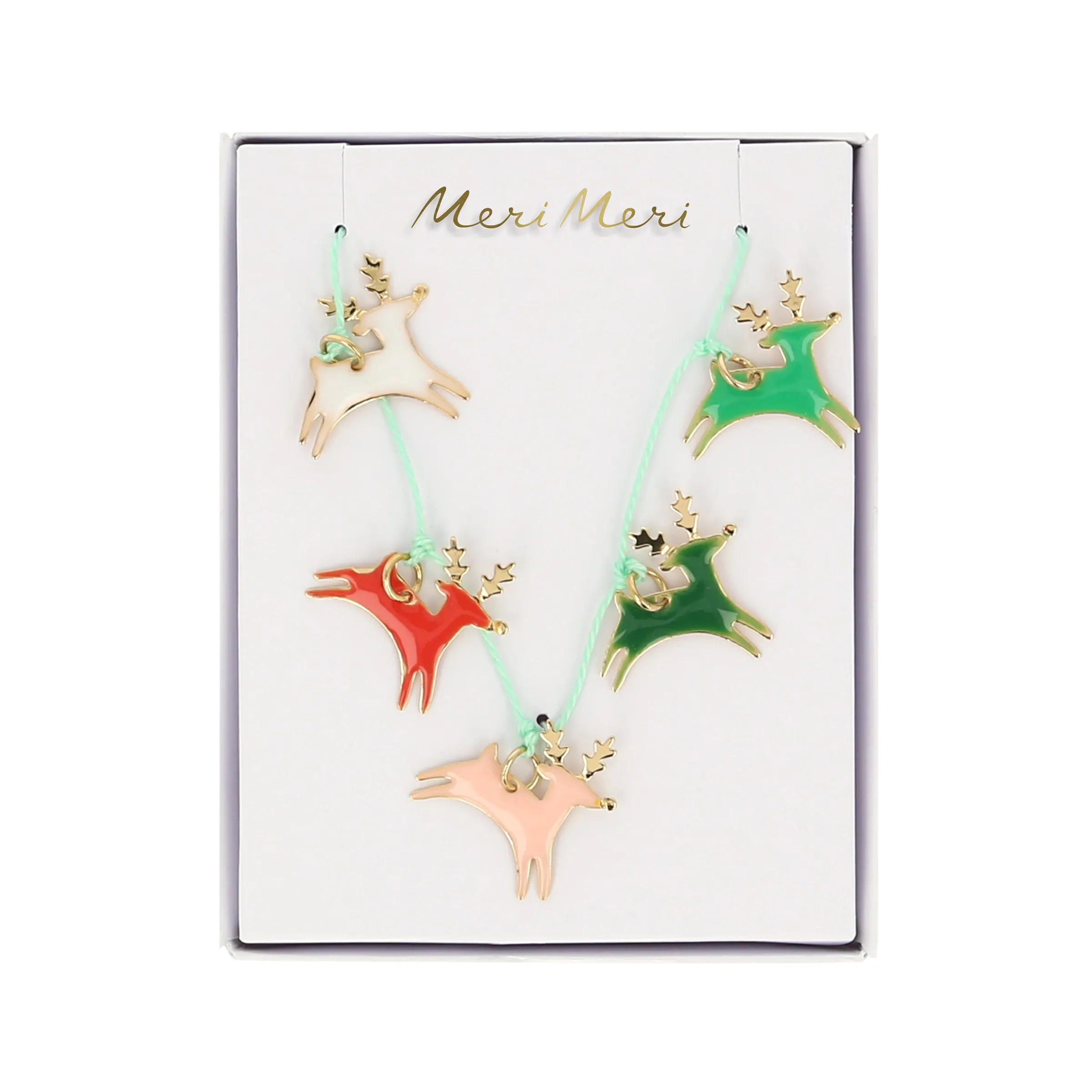 Reindeer Enamel Necklace>Meri Meri Fashion