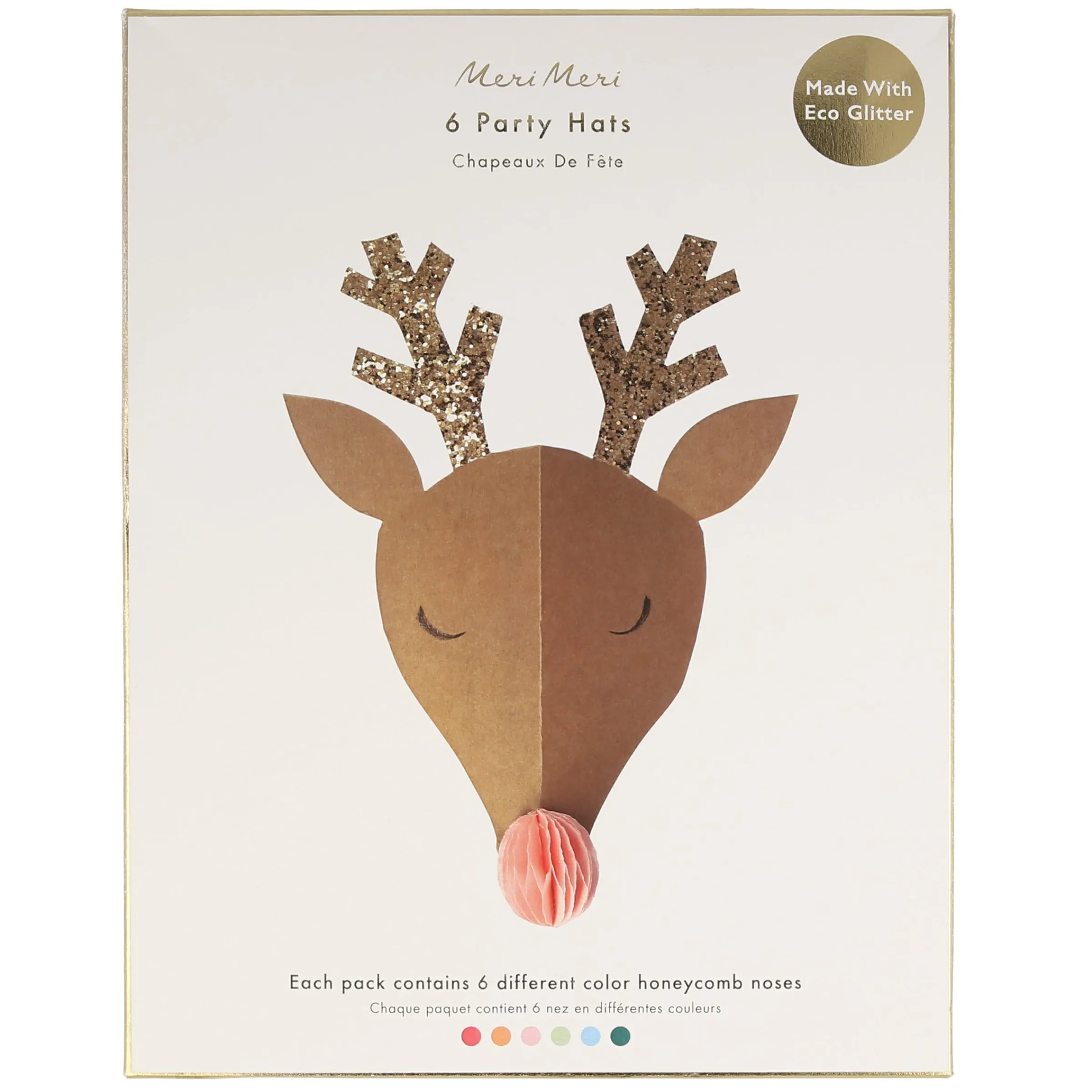 Reindeer Party Hats (x 6)>Meri Meri Outlet