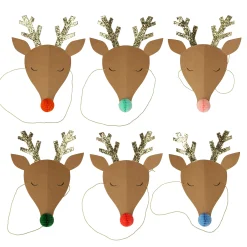 Reindeer Party Hats (x 6)><noscript><img width=