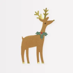 Reindeer With Holly Napkins (x 16)>Meri Meri New