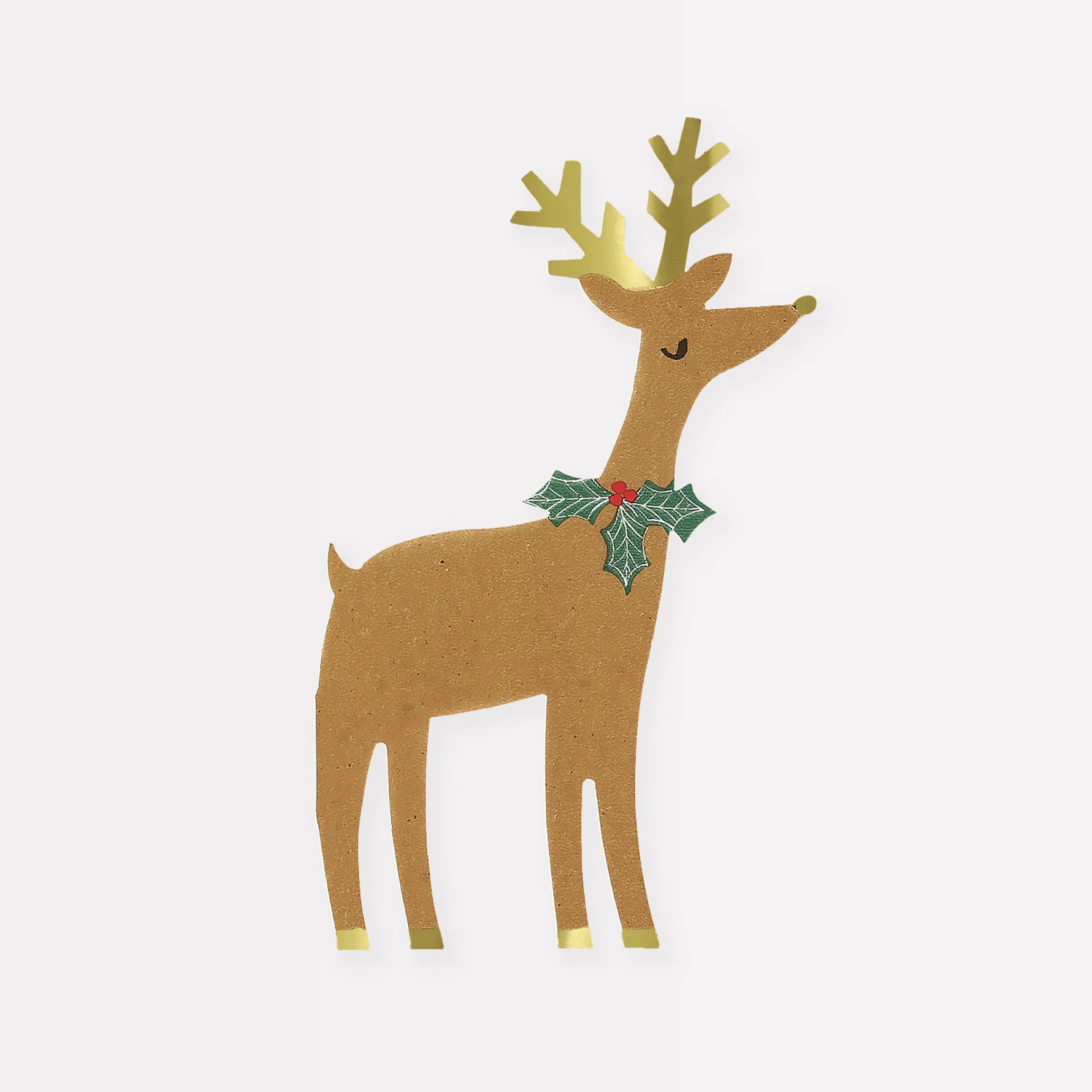 Reindeer With Holly Napkins (x 16)>Meri Meri New