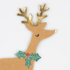 Reindeer With Holly Napkins (x 16)><noscript><img width=