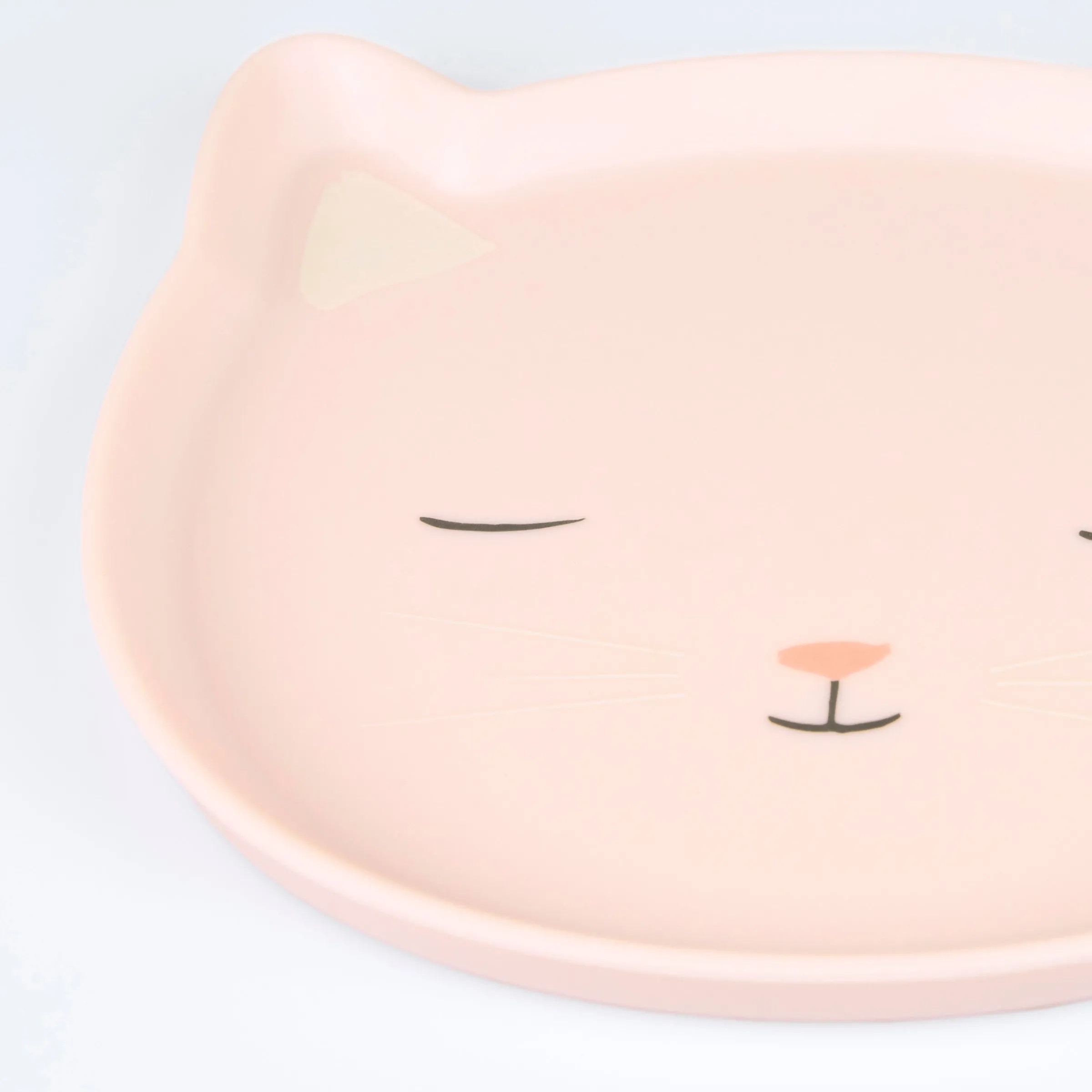 Reusable Pink Cat Plate>Meri Meri New