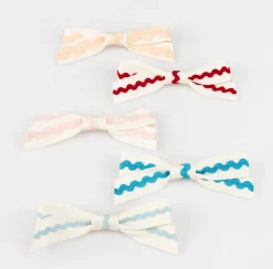 Ricrac Bow Hair Clips (x 5)>Meri Meri Hot