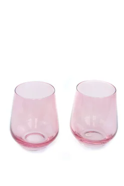 Rose Stemless Wine Glasses ( x 6)><noscript><img width=