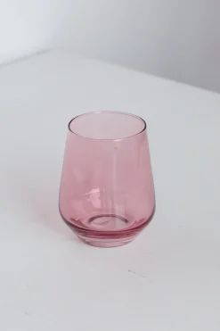 Rose Stemless Wine Glasses ( x 6)><noscript><img width=