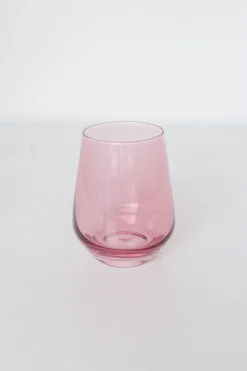 Rose Stemless Wine Glasses ( x 6)><noscript><img width=