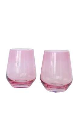 Rose Stemless Wine Glasses ( x 6)><noscript><img width=