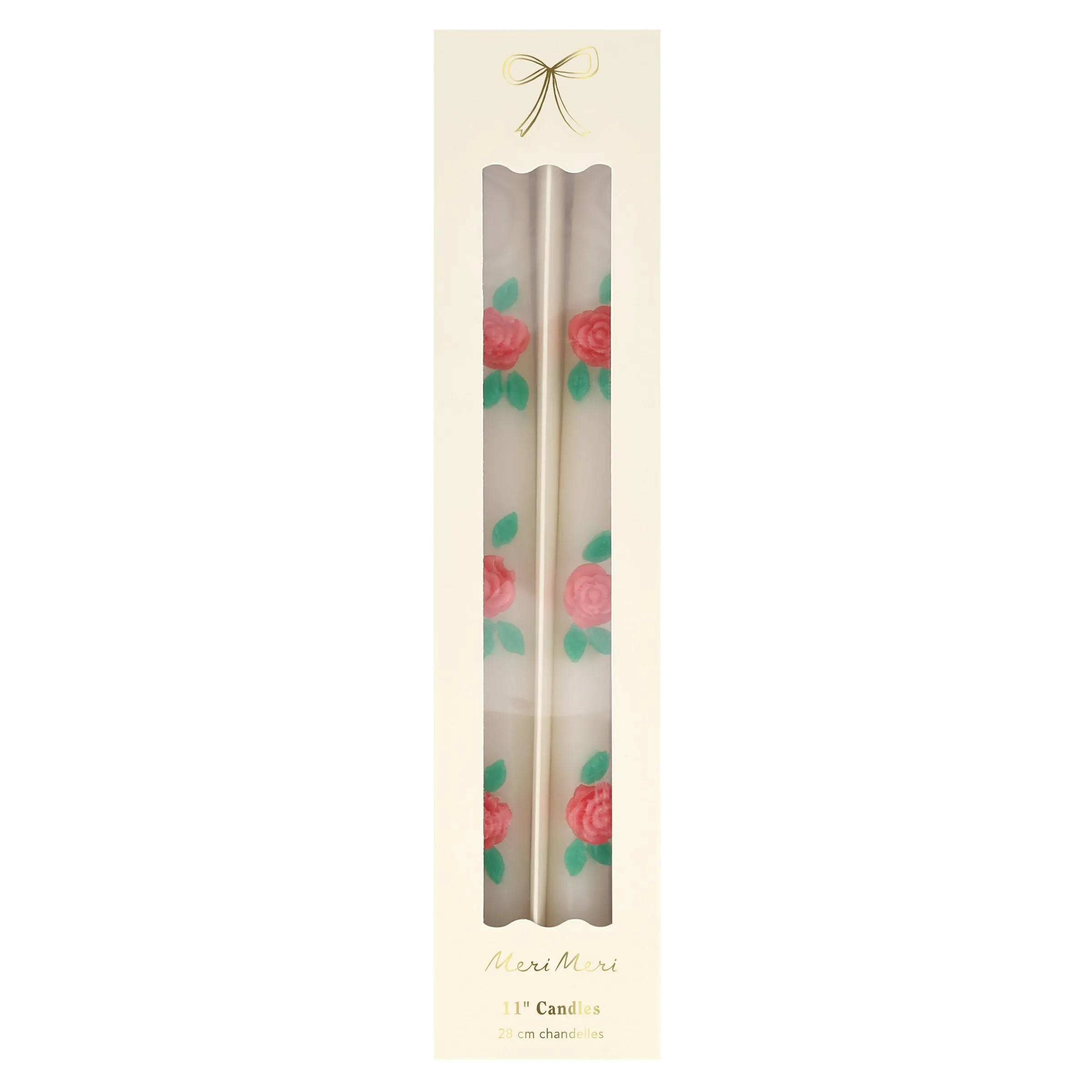 Rose Taper Candles (x 2)>Meri Meri Clearance