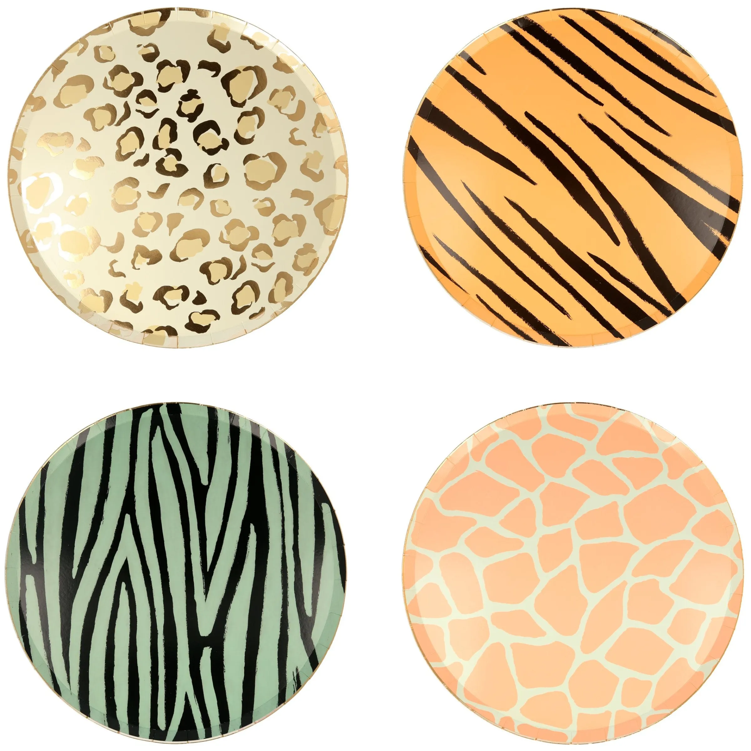 Safari Animal Print Dinner Plates (x 8)>Meri Meri Sale