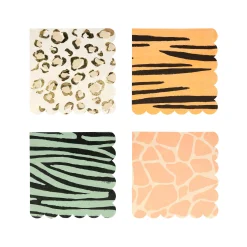 Safari Animal Print Large Napkins (x 16)>Meri Meri Discount