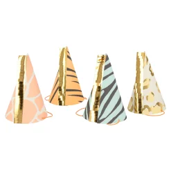 Safari Animal Print Party Hats (x 8)>Meri Meri Discount