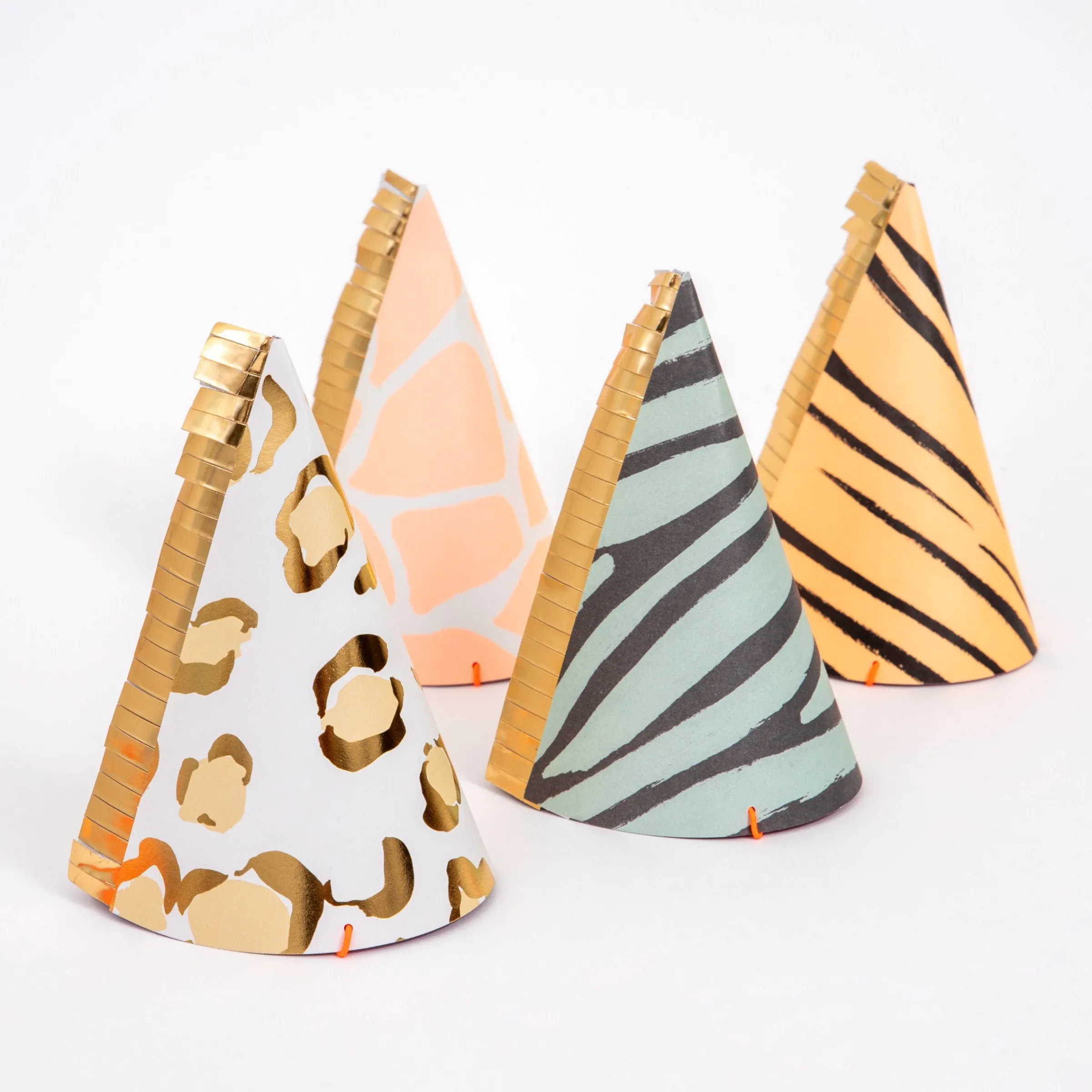 Safari Animal Print Party Hats (x 8)>Meri Meri Discount
