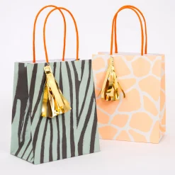 Safari Animal Print Party Bags (x 8)>Meri Meri Fashion