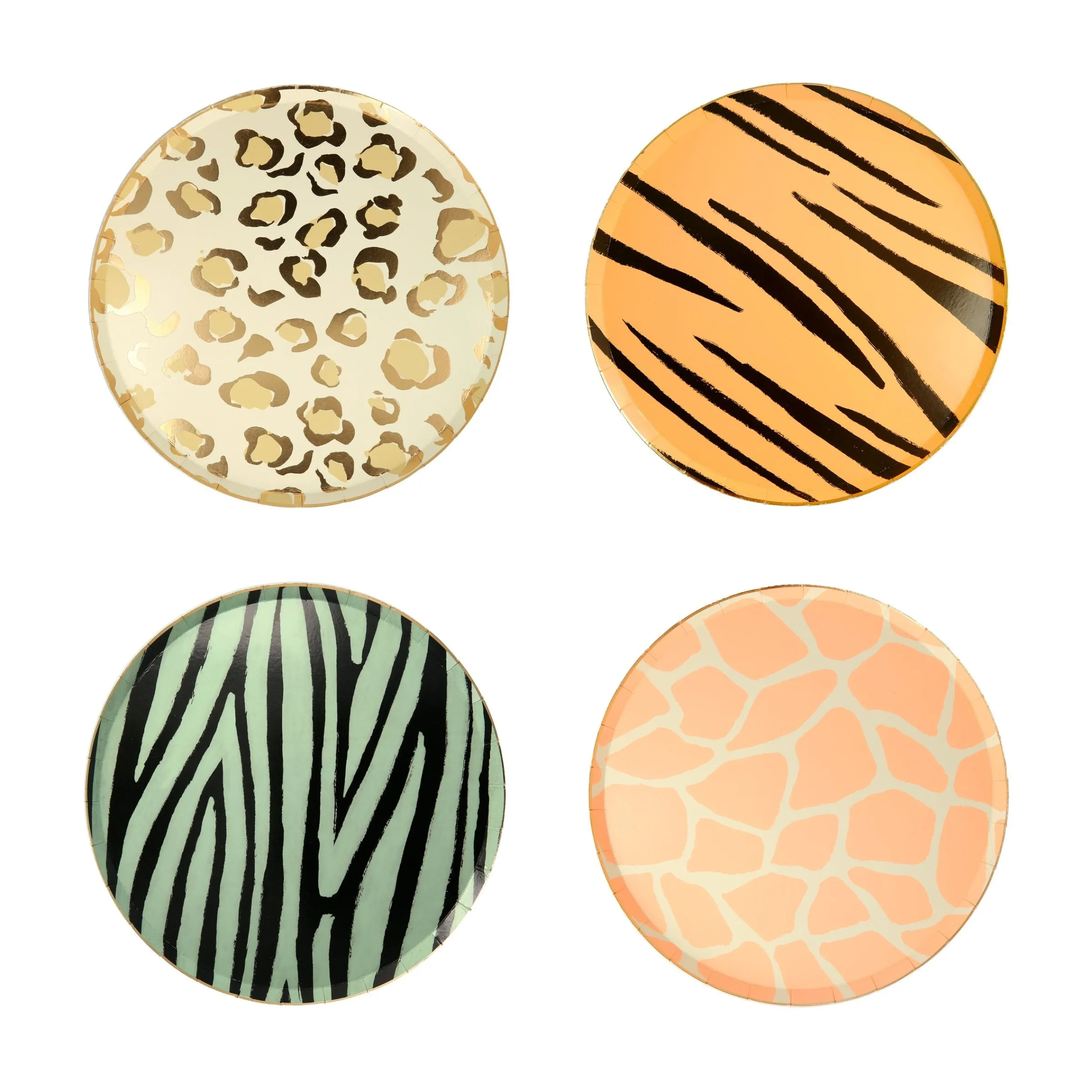 Safari Animal Print Side Plates (x 8)>Meri Meri Hot