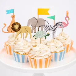 Safari Animals Cupcake Kit (x 24 toppers)>Meri Meri Fashion