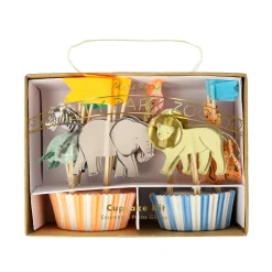 Safari Animals Cupcake Kit (x 24 toppers)>Meri Meri Fashion