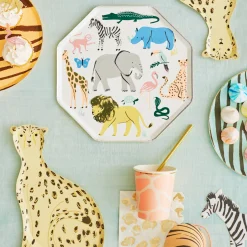 Safari Animals Dinner Plates (x 8)>Meri Meri Clearance