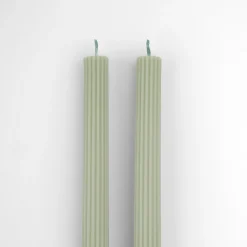 Sage Green Table Candles (x 2)><noscript><img width=