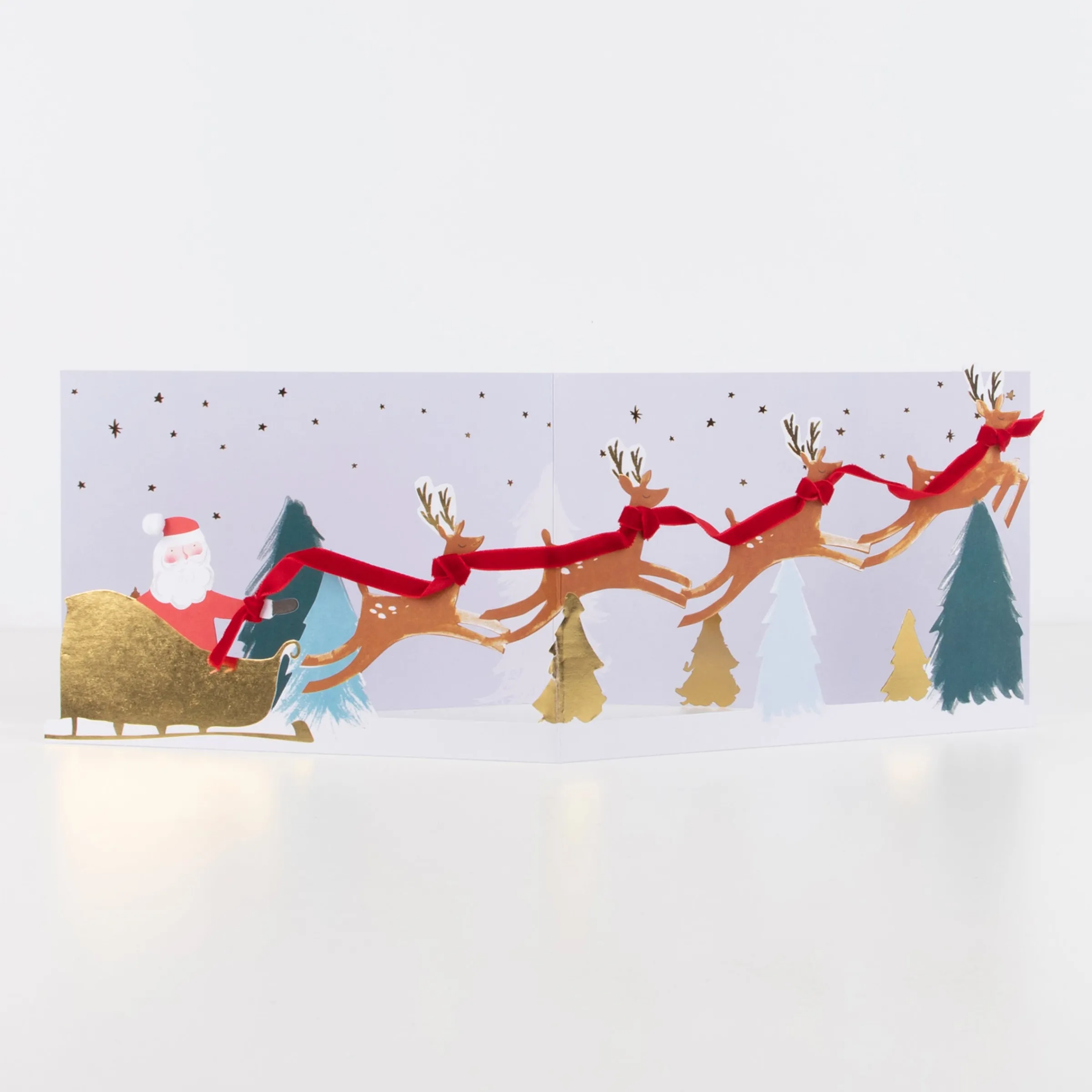 Santa's Sleigh 3D Scene Christmas Card>Meri Meri Sale