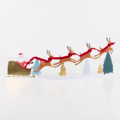 Santa's Sleigh 3D Scene Christmas Card><noscript><img width=