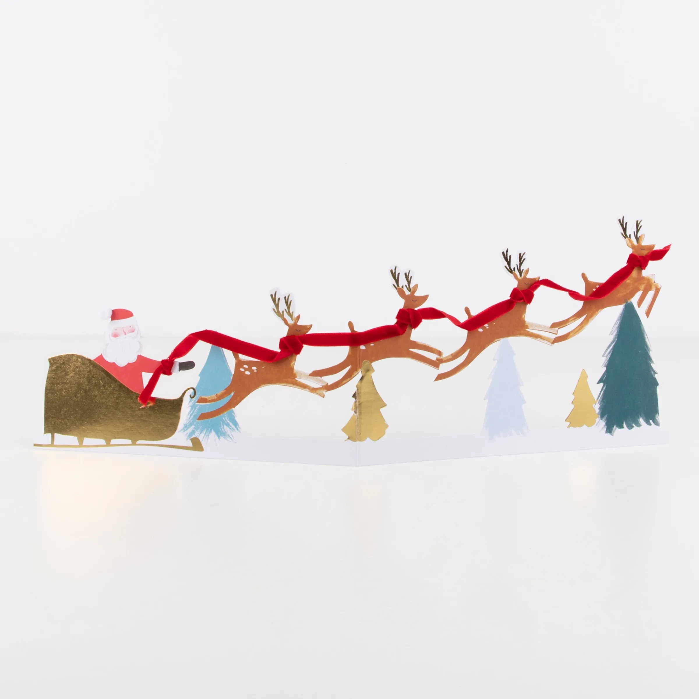 Santa's Sleigh 3D Scene Christmas Card>Meri Meri Sale