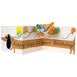 Sausage Dog Birthday Card>Meri Meri Clearance