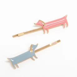 Sausage Dog Hair Slides (x 6)>Meri Meri Hot
