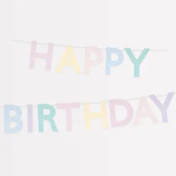 Scallop Pastel Happy Birthday Garland>Meri Meri Fashion