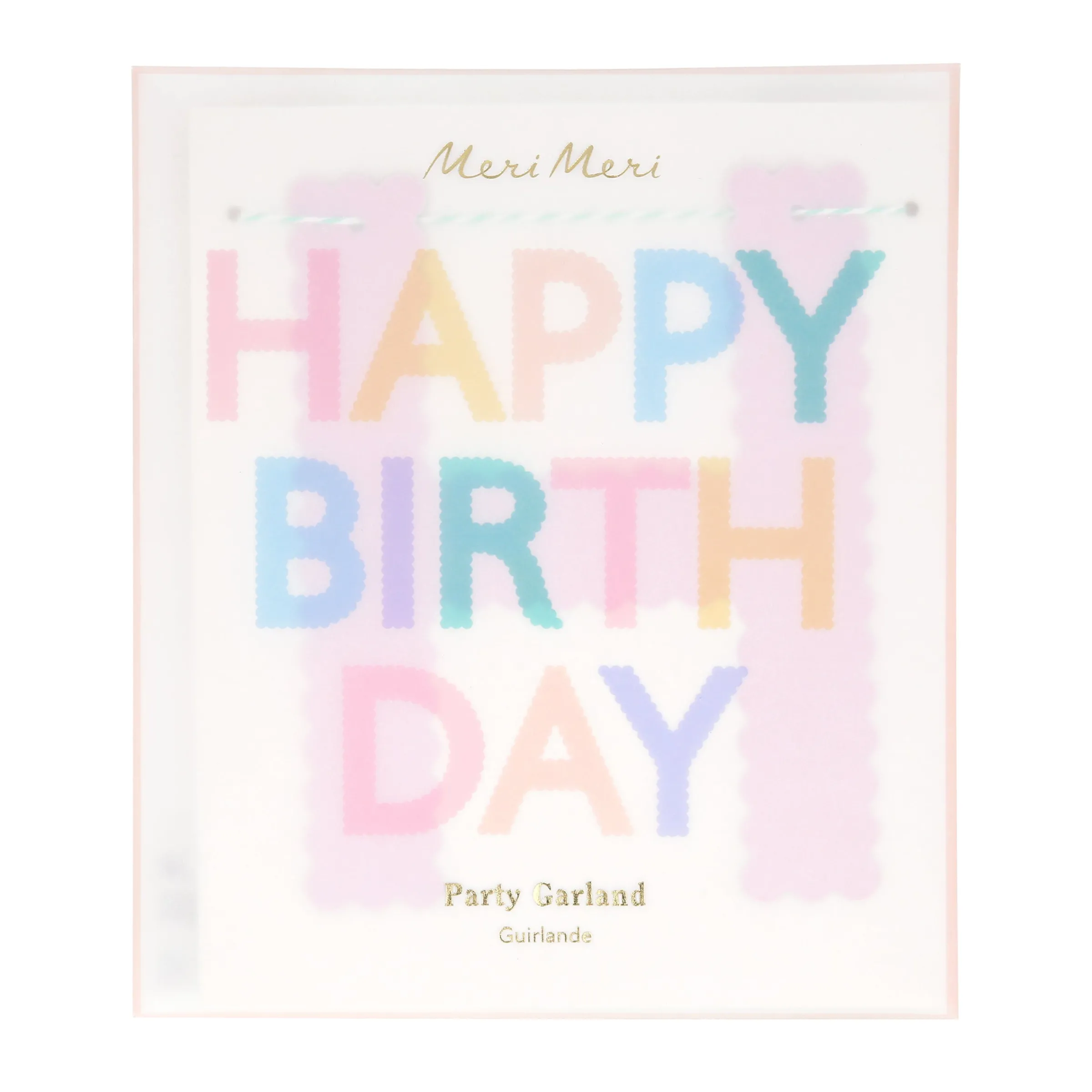 Scallop Pastel Happy Birthday Garland>Meri Meri Fashion