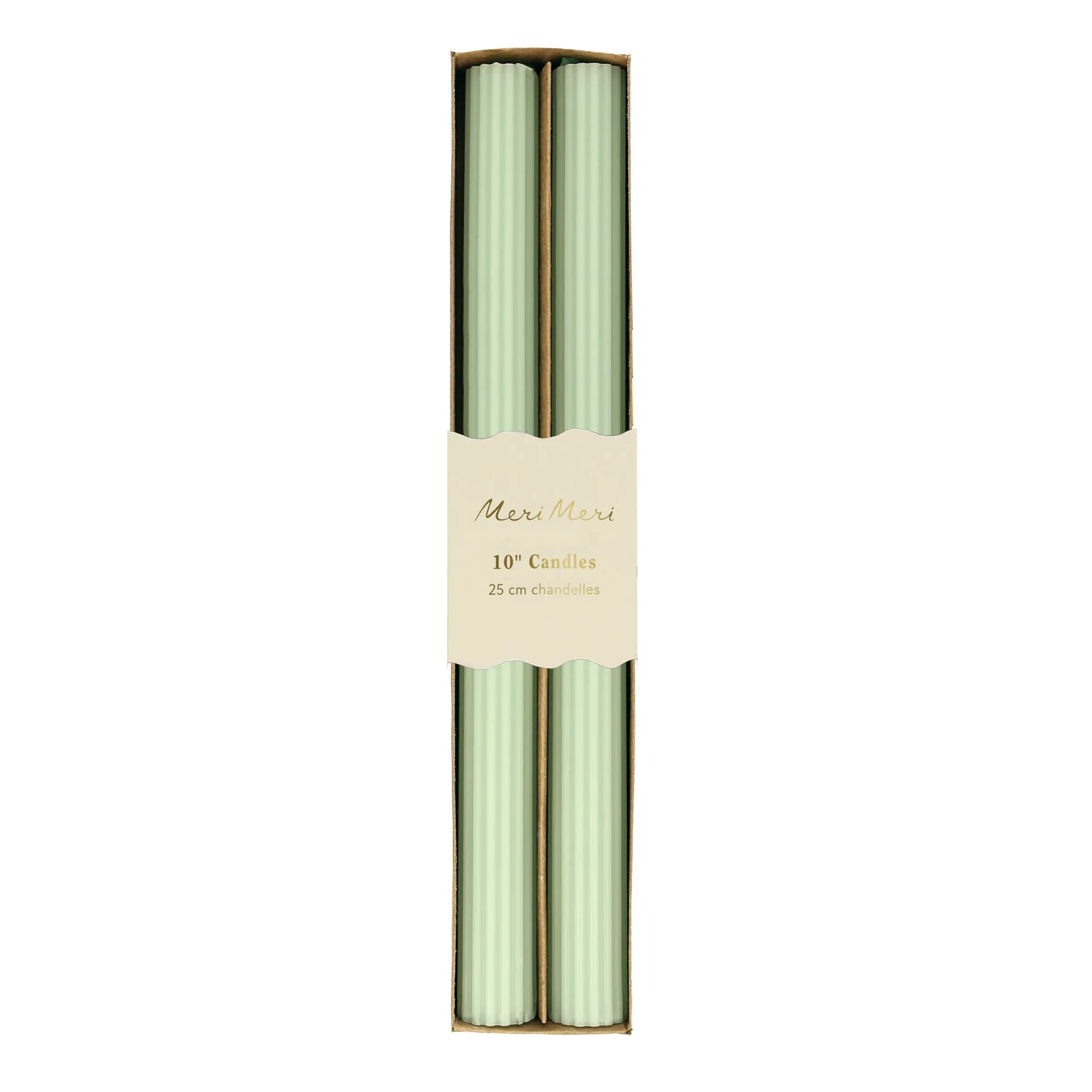 Sea Foam Green Table Candles (x 2)>Meri Meri New