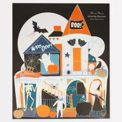 Shaped Halloween Coloring Placemats (x 8)>Meri Meri Hot