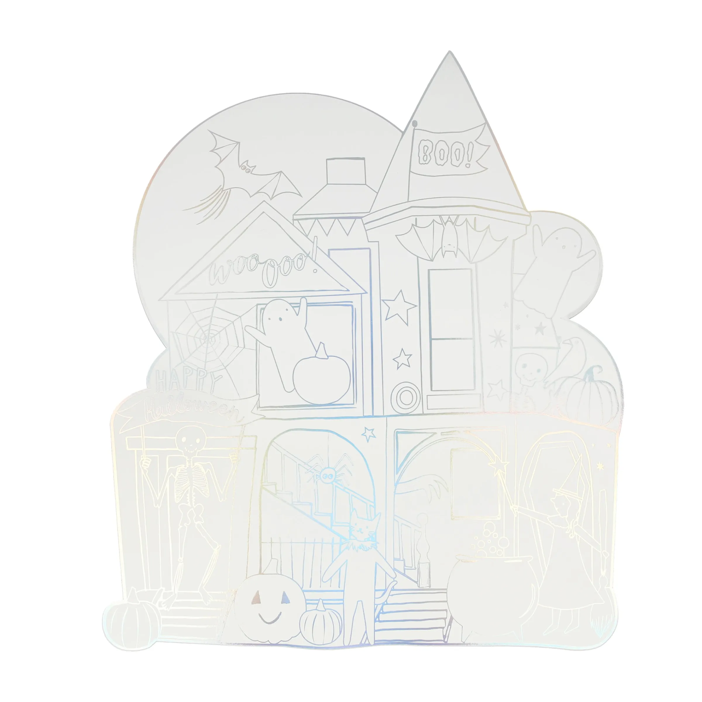 Shaped Halloween Coloring Placemats (x 8)>Meri Meri Hot