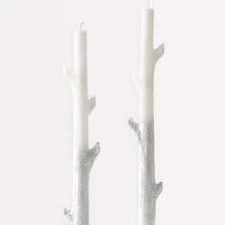 Silver Dipped Stick Candles (x 2)>Meri Meri Outlet