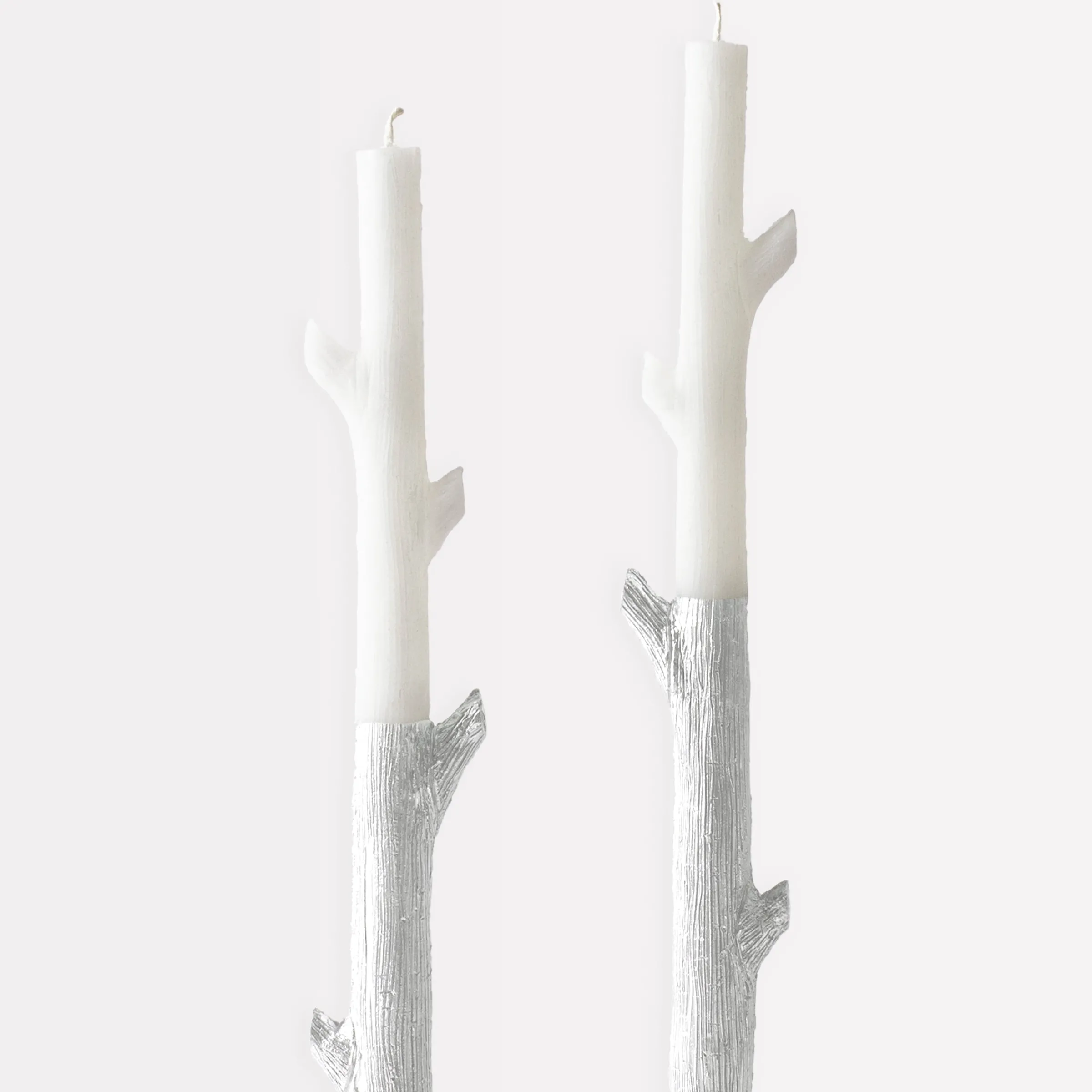 Silver Dipped Stick Candles (x 2)>Meri Meri Outlet