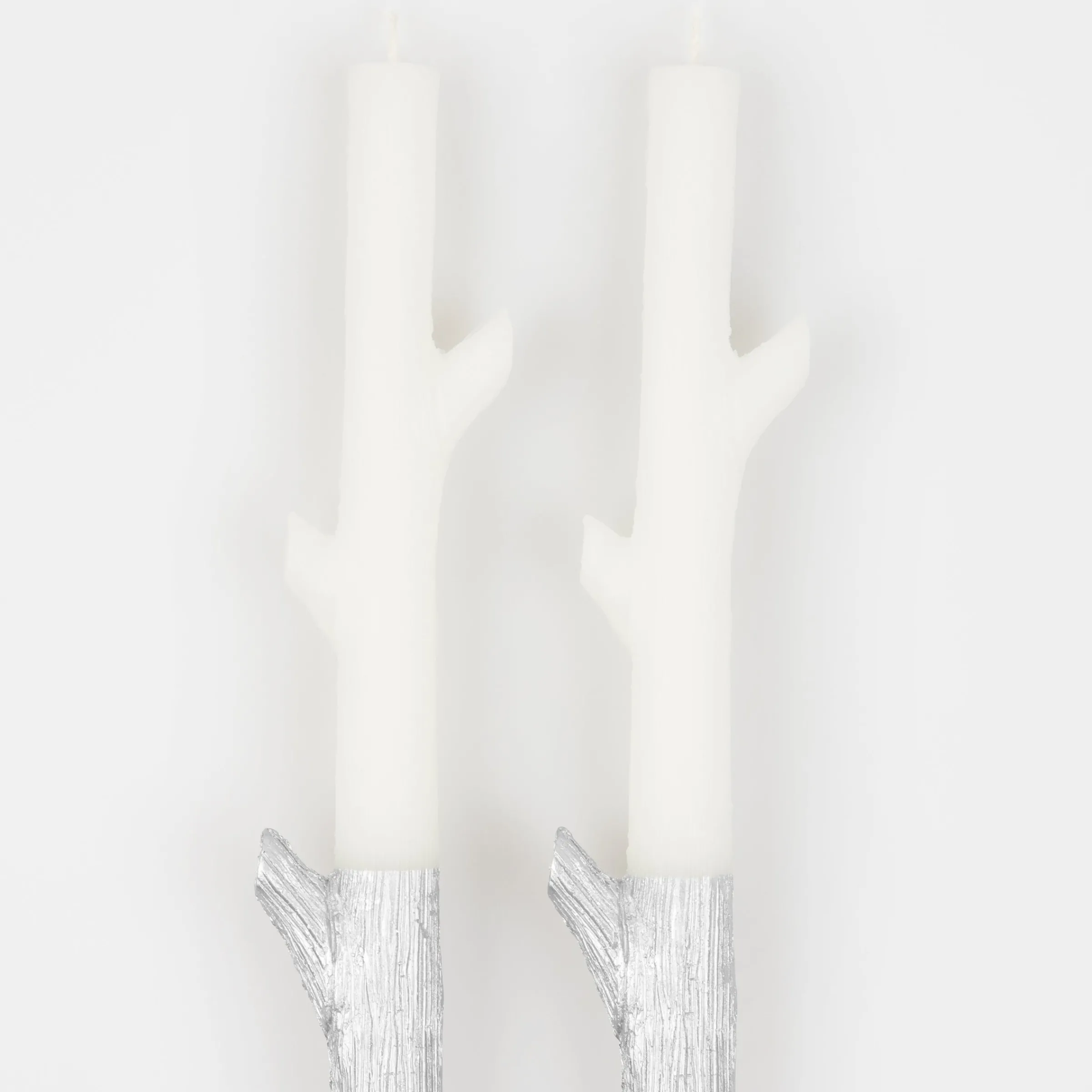 Silver Dipped Stick Candles (x 2)>Meri Meri Outlet