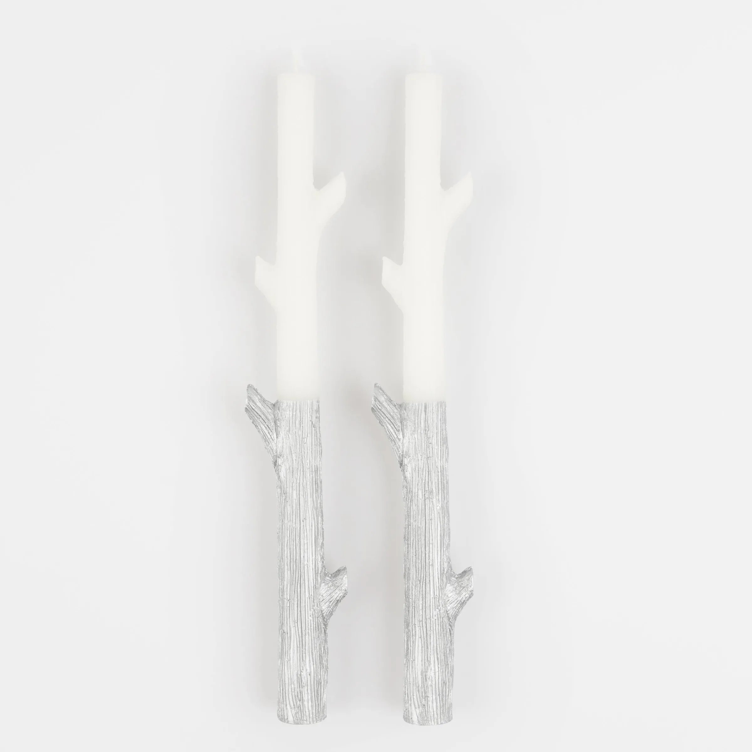 Silver Dipped Stick Candles (x 2)>Meri Meri Outlet