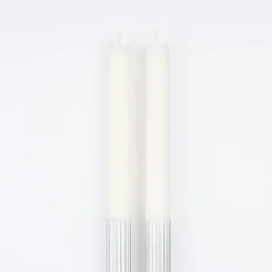 Silver Dipped Table Candles (x 2)><noscript><img width=