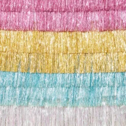 Silver Iridescent Tinsel Fringe Garland><noscript><img width=