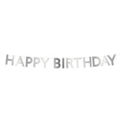 Silver Scallop Happy Birthday Garland>Meri Meri Discount