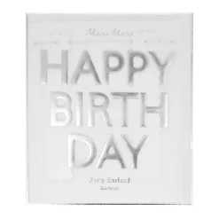 Silver Scallop Happy Birthday Garland>Meri Meri Discount