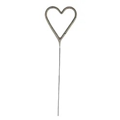 Silver Sparkler Heart Candle><noscript><img width=