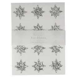 Silver Star Glitter Stickers (x 8 sheets)>Meri Meri Sale