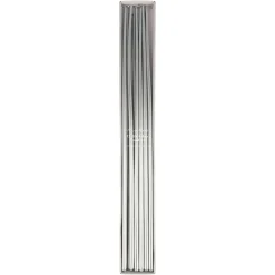 Silver Tall Tapered Candles (x 12)>Meri Meri Clearance