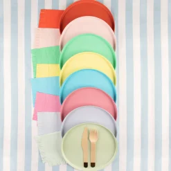 Small Bright Mix Compostable Plates (x 8)><noscript><img width=
