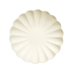 Small Cream Compostable Plates - Big Multipack (x 48)>Meri Meri Online