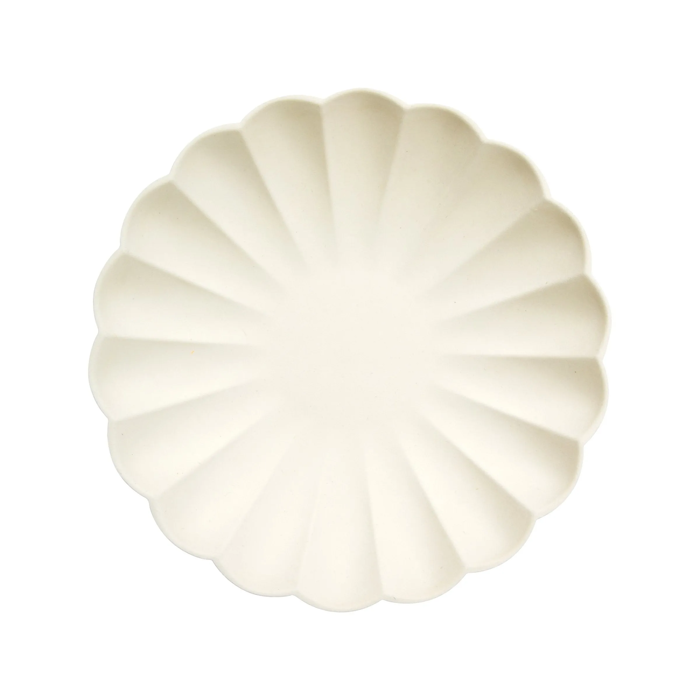 Small Cream Compostable Plates (x 8)>Meri Meri Fashion