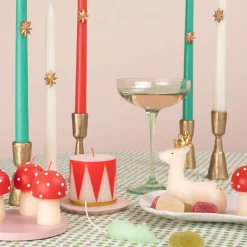 Small Ivory Reindeer Candles (x 3)>Meri Meri Clearance