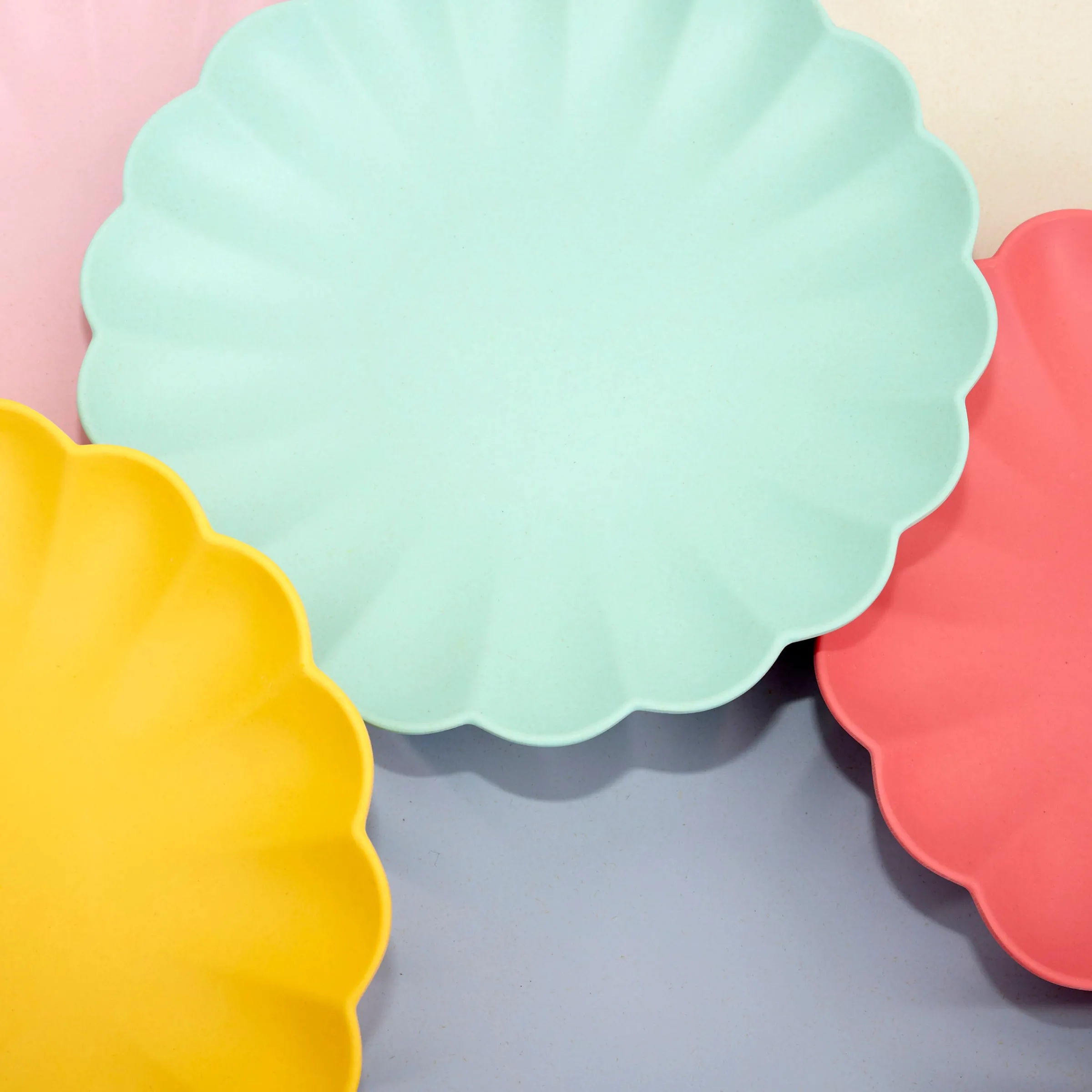 Small Multicolor Reusable Bamboo Plates (x 6)>Meri Meri Discount