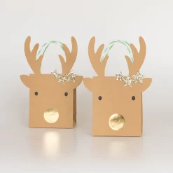 Small Reindeer With Stars Gift Bags (x 2)>Meri Meri Hot